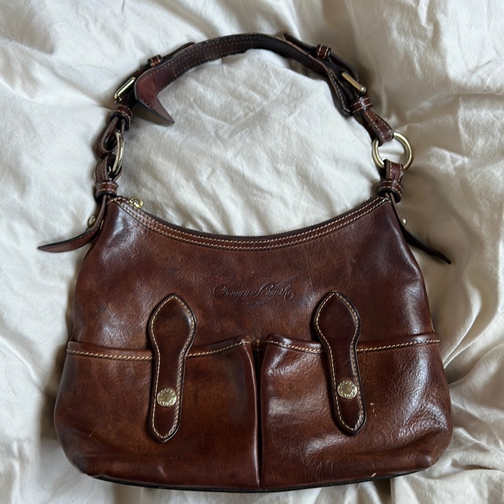 Dooney & Burke vintage brown leather satchel